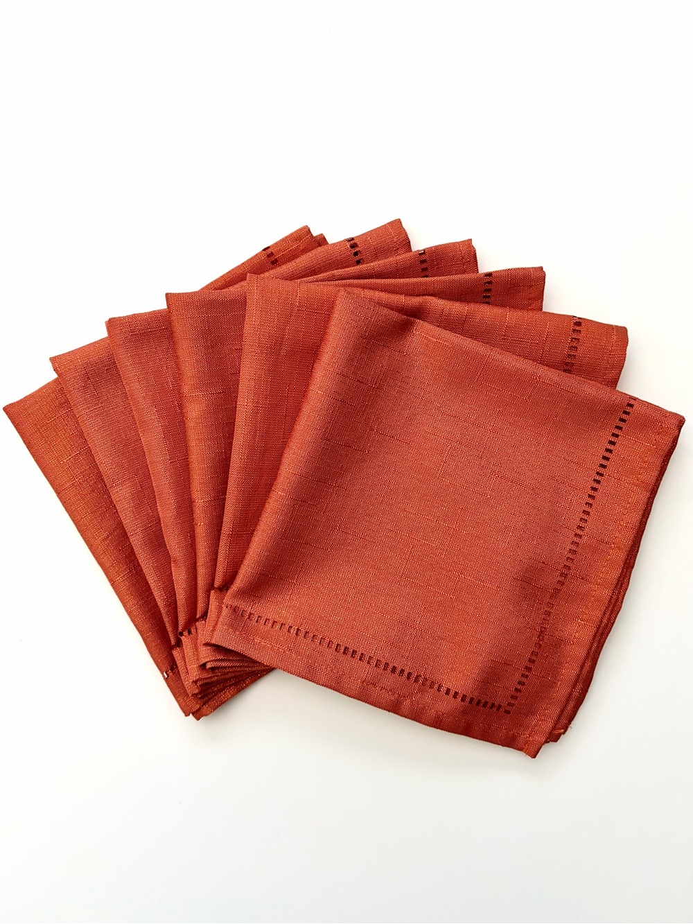 Nautica Rust Orange Napkins - Set of 6